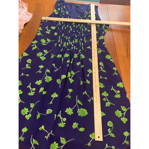 Banana Republic VTG Y2K Soft Girl Feminine Floral‎ Pleated Lined Dress 6 - Picture 5 of 10